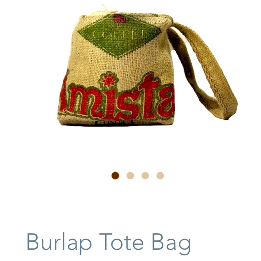 burlap tote bag